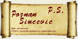 Poznan Simčević vizit kartica